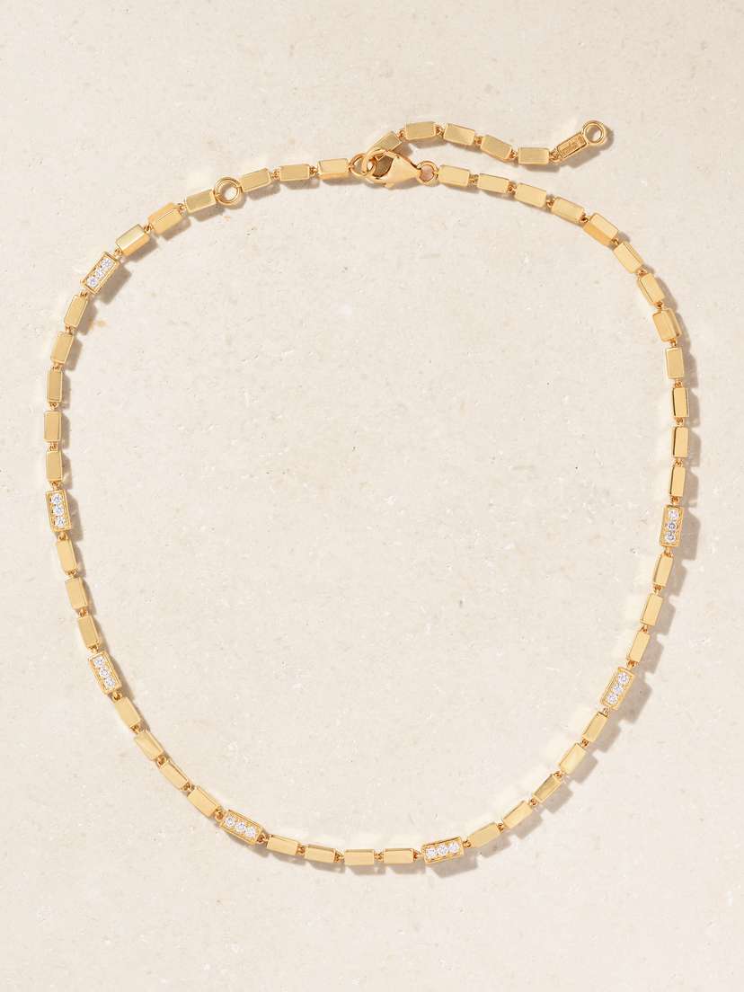 Suzanne Kalan 18-karat Gold Diamond Necklace