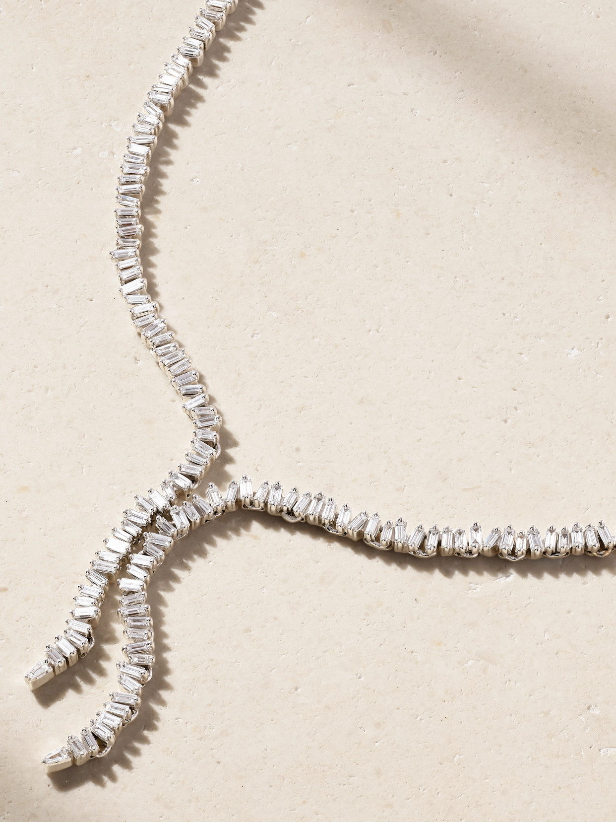 Suzanne Kalan Bolero 18-karat White Gold Diamond Necklace In Gold