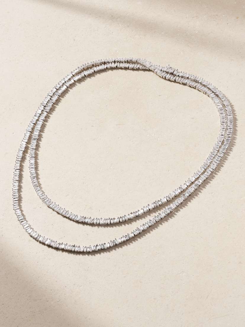 Suzanne Kalan Fireworks 18-karat White Gold Diamond Necklace