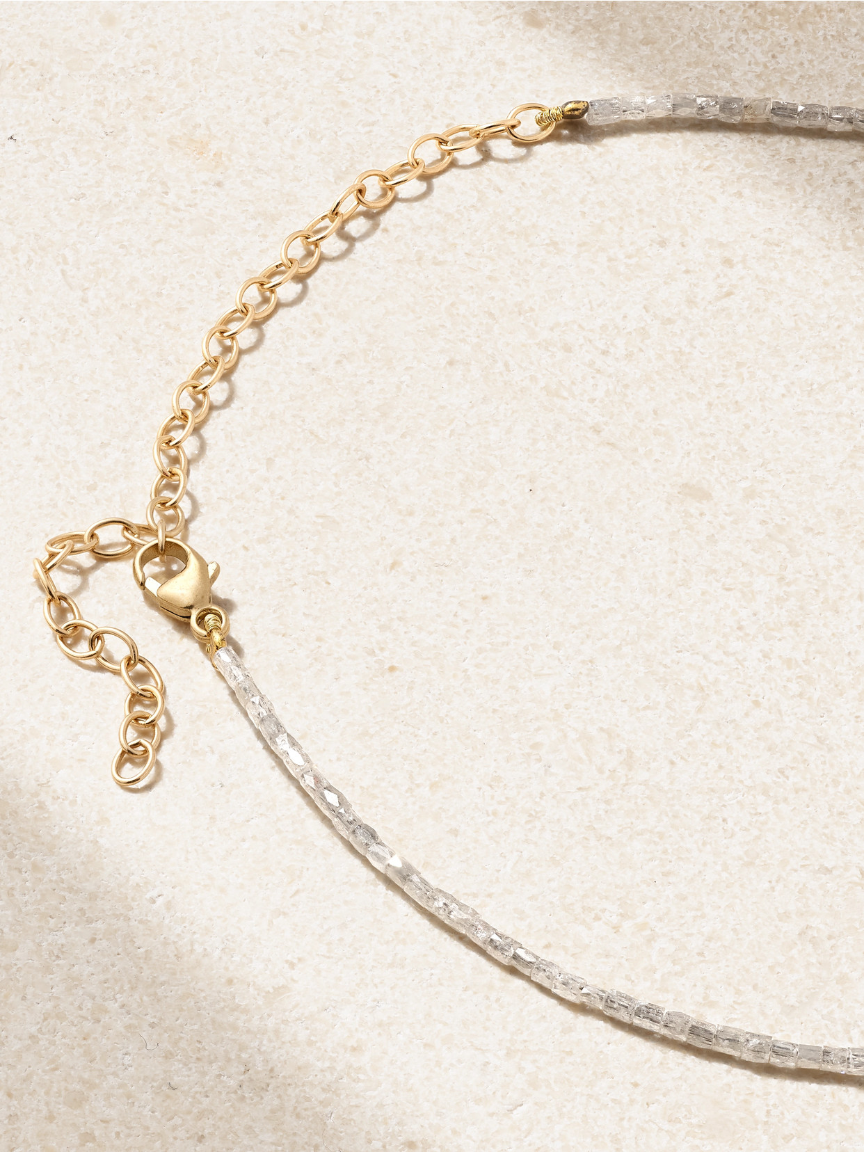 Jia Jia Gold Diamond Anklet In Black