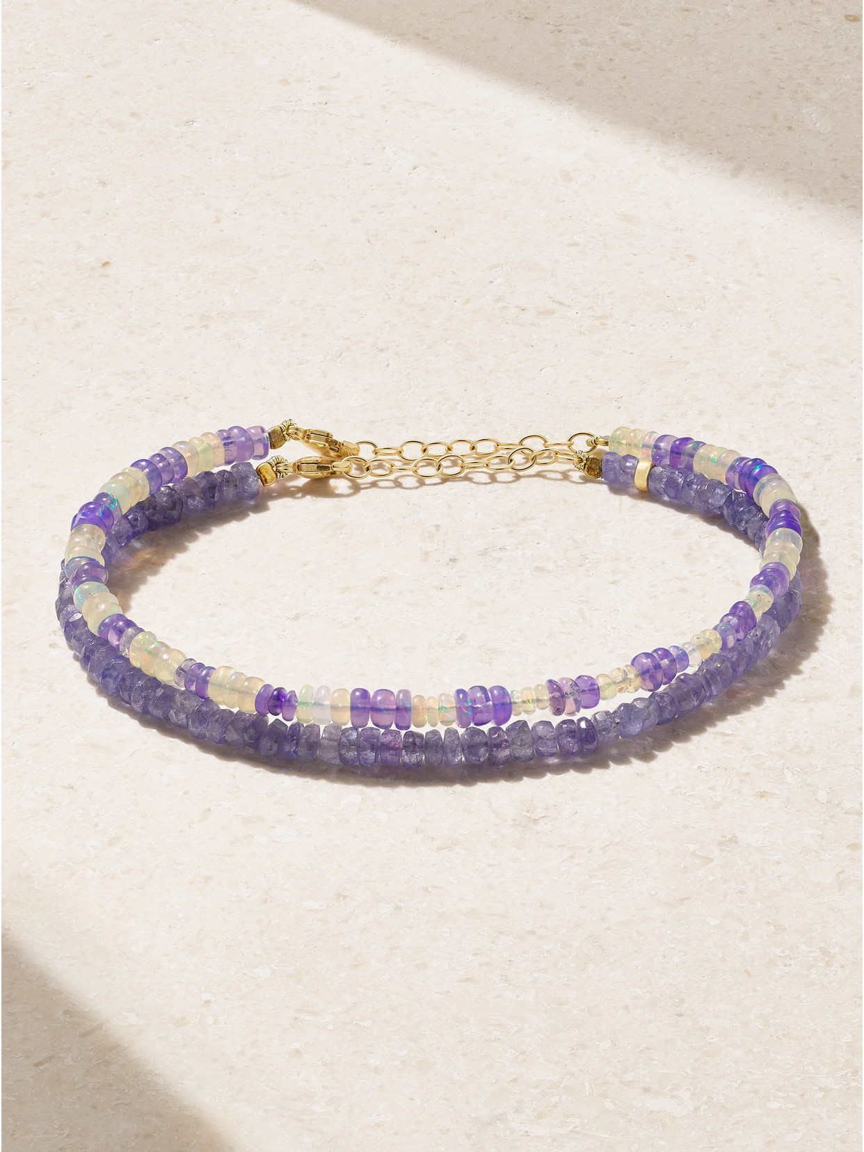 JIA JIA - Set Of Two Gold, Tanzanite And Opal Bracelets - Purple