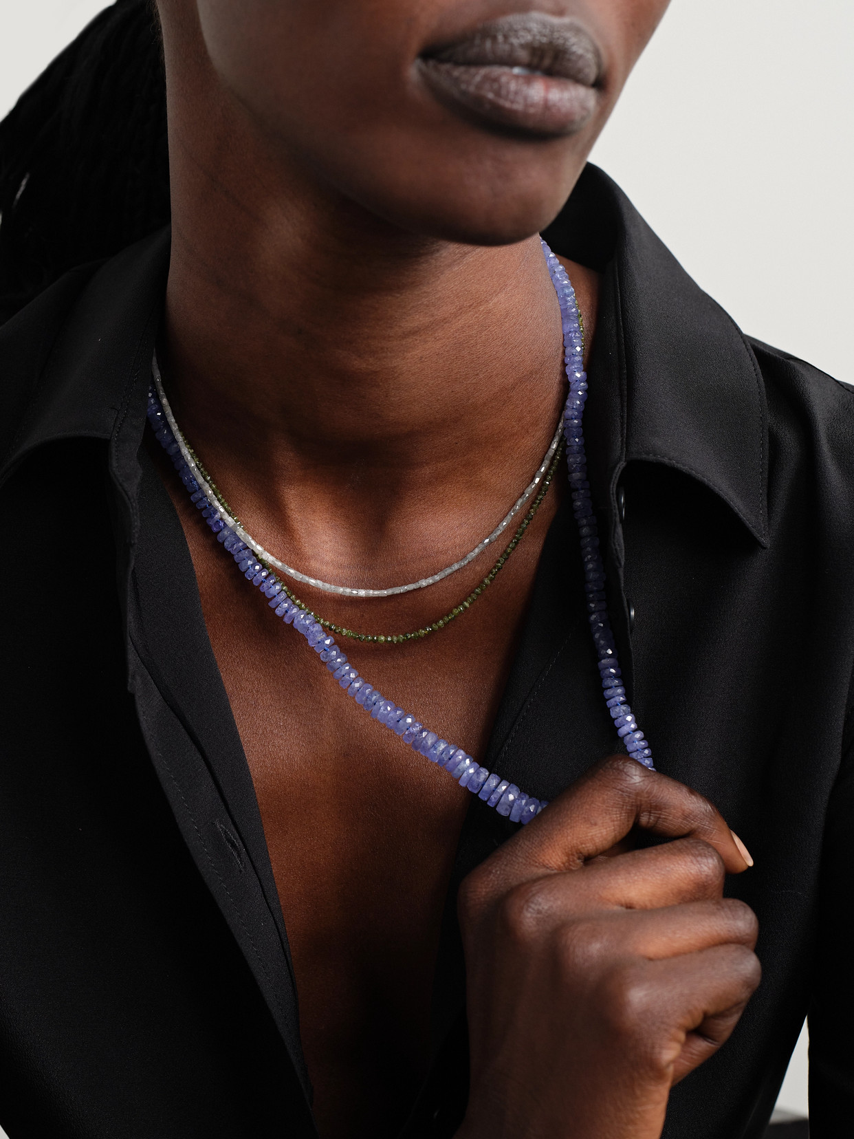 JIA JIA CUBIST 14-KARAT GOLD DIAMOND NECKLACE