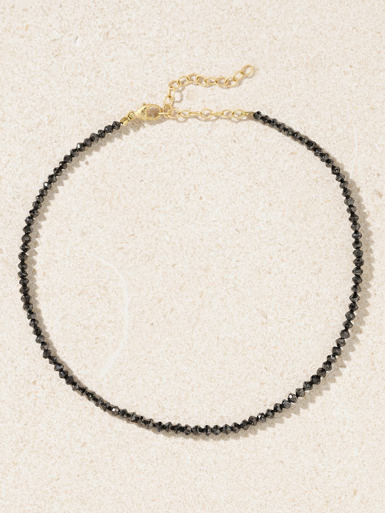 JIA JIA - Gold Diamond Anklet - Black