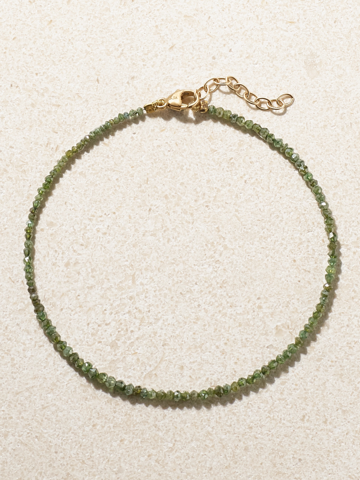 Jia Jia Gold Diamond Bracelet In Green