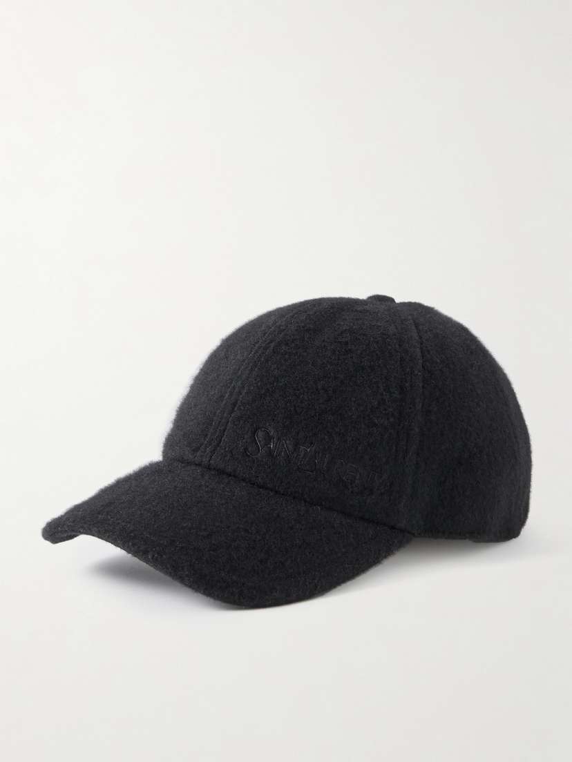 Saint Laurent Embroidered Brushed-cashmere Baseball Cap