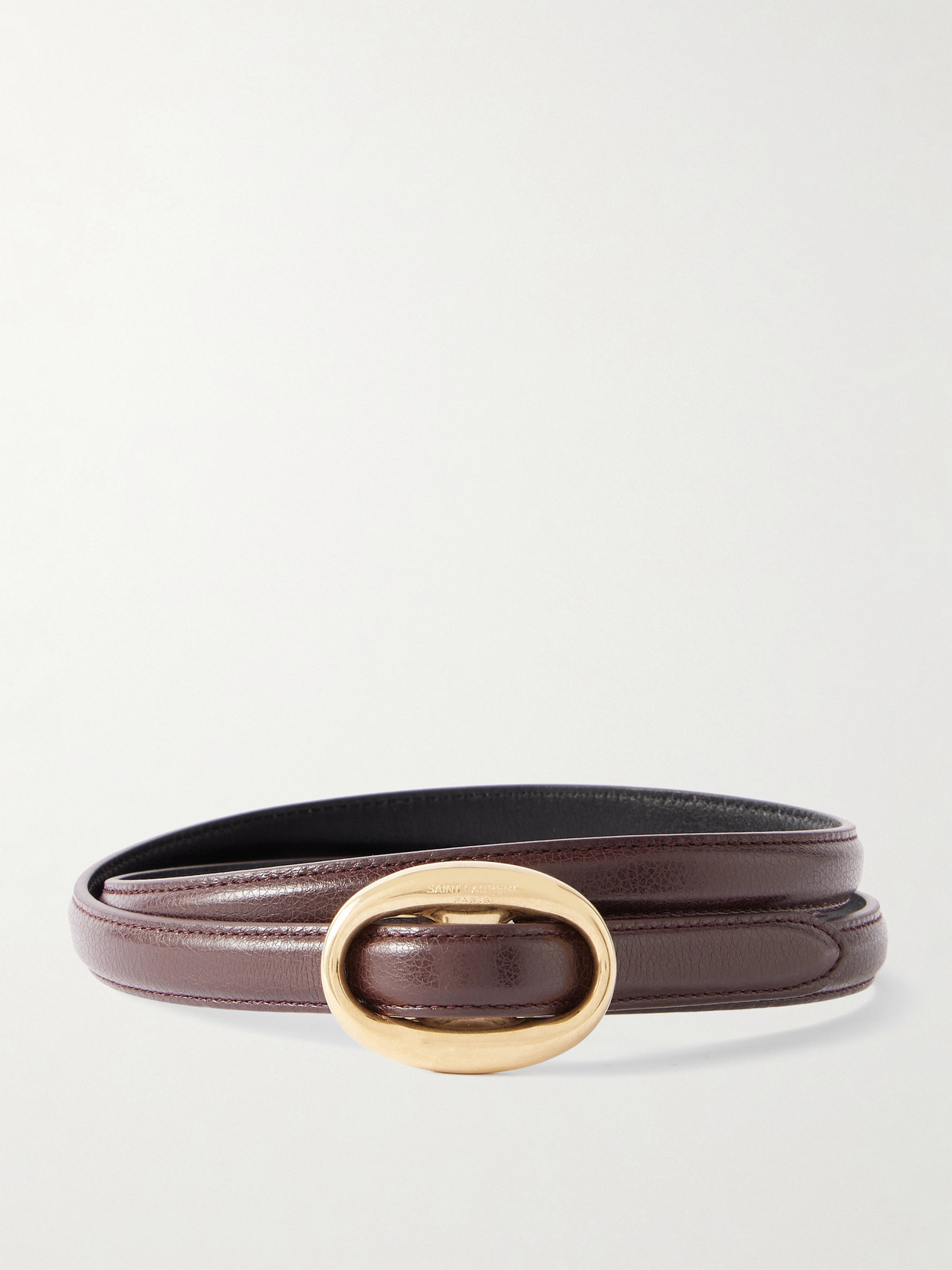 Saint Laurent Leather Belt In Purple