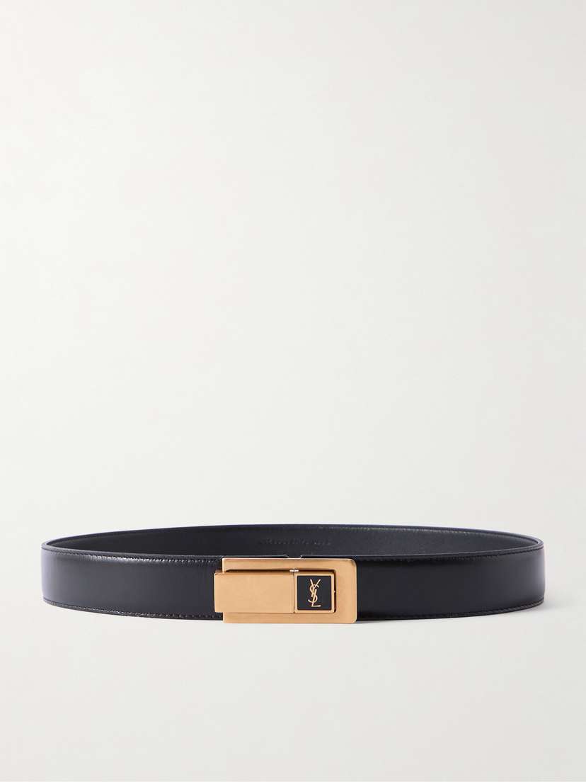 Saint Laurent Cassandre Leather Belt