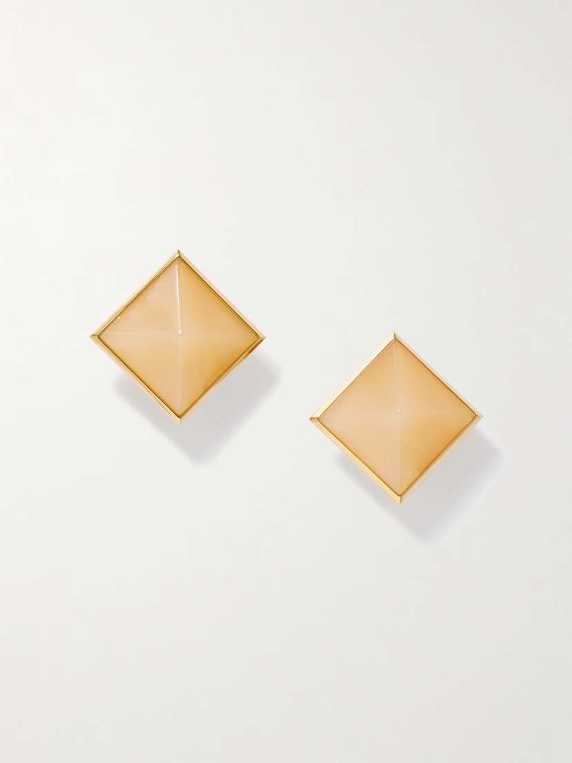 Saint Laurent tone Resin Clip Earrings