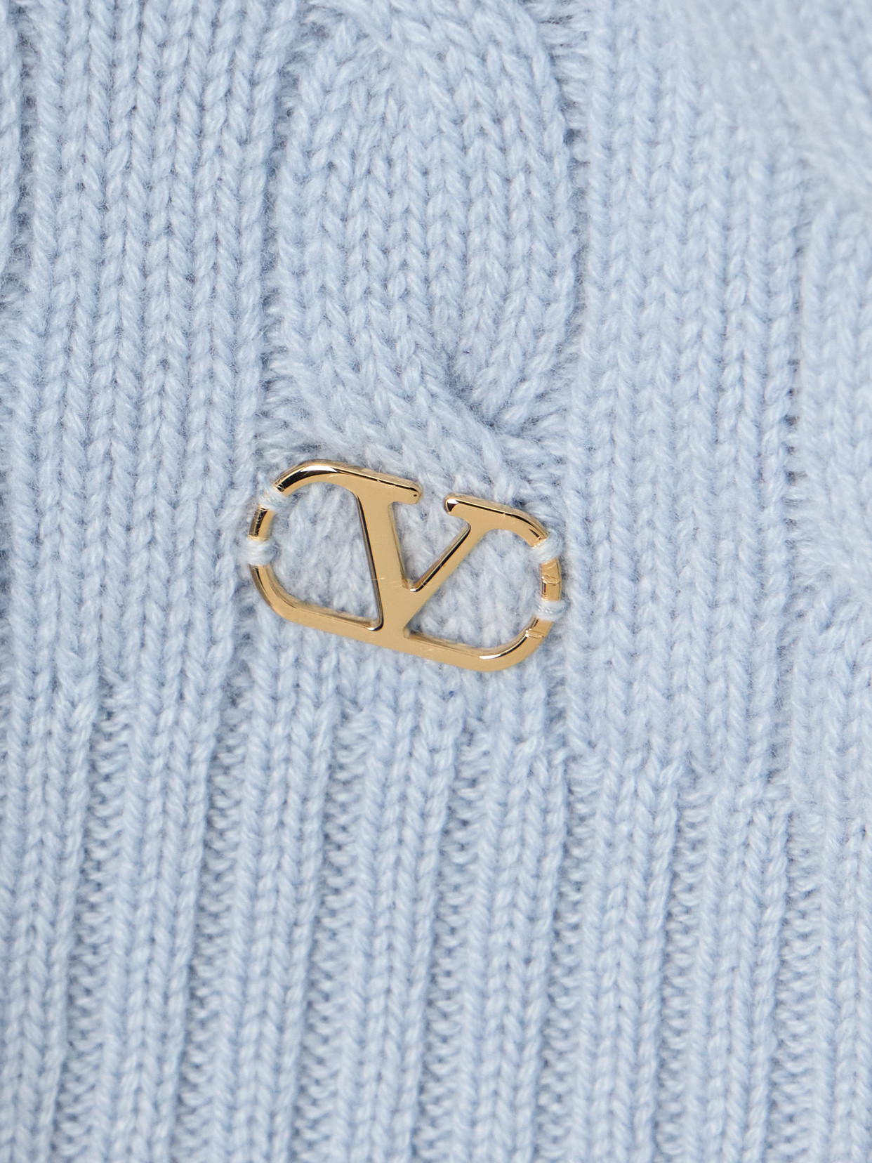 Valentino Ruffle-trimmed Embellished Cable-knit Cashmere Sweater In Multi