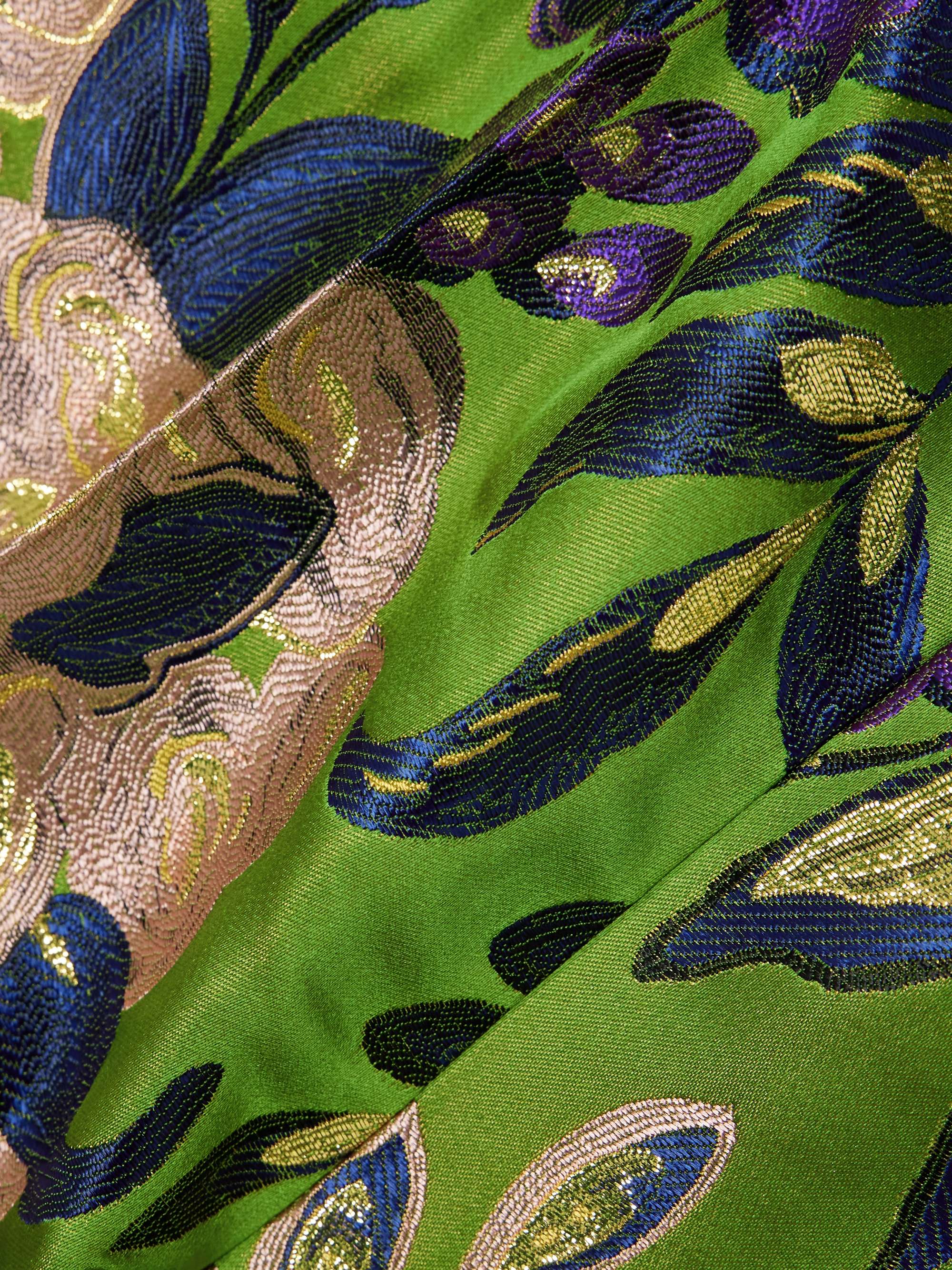 【激安通販 オンラインショップ】 VALENTINO straight jacquard metallic Floral-print GARAVANI パンツ