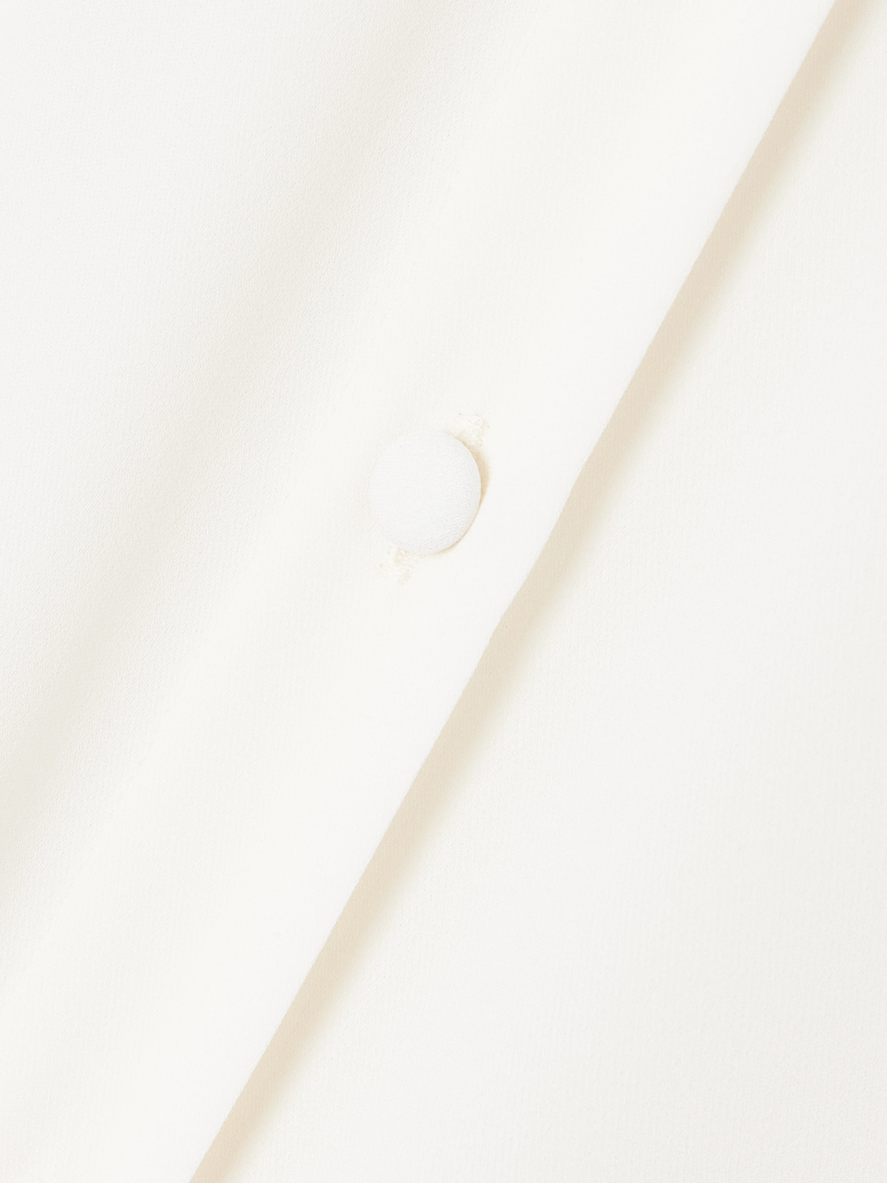 Valentino Ruffled Georgette Shirt In Ivory