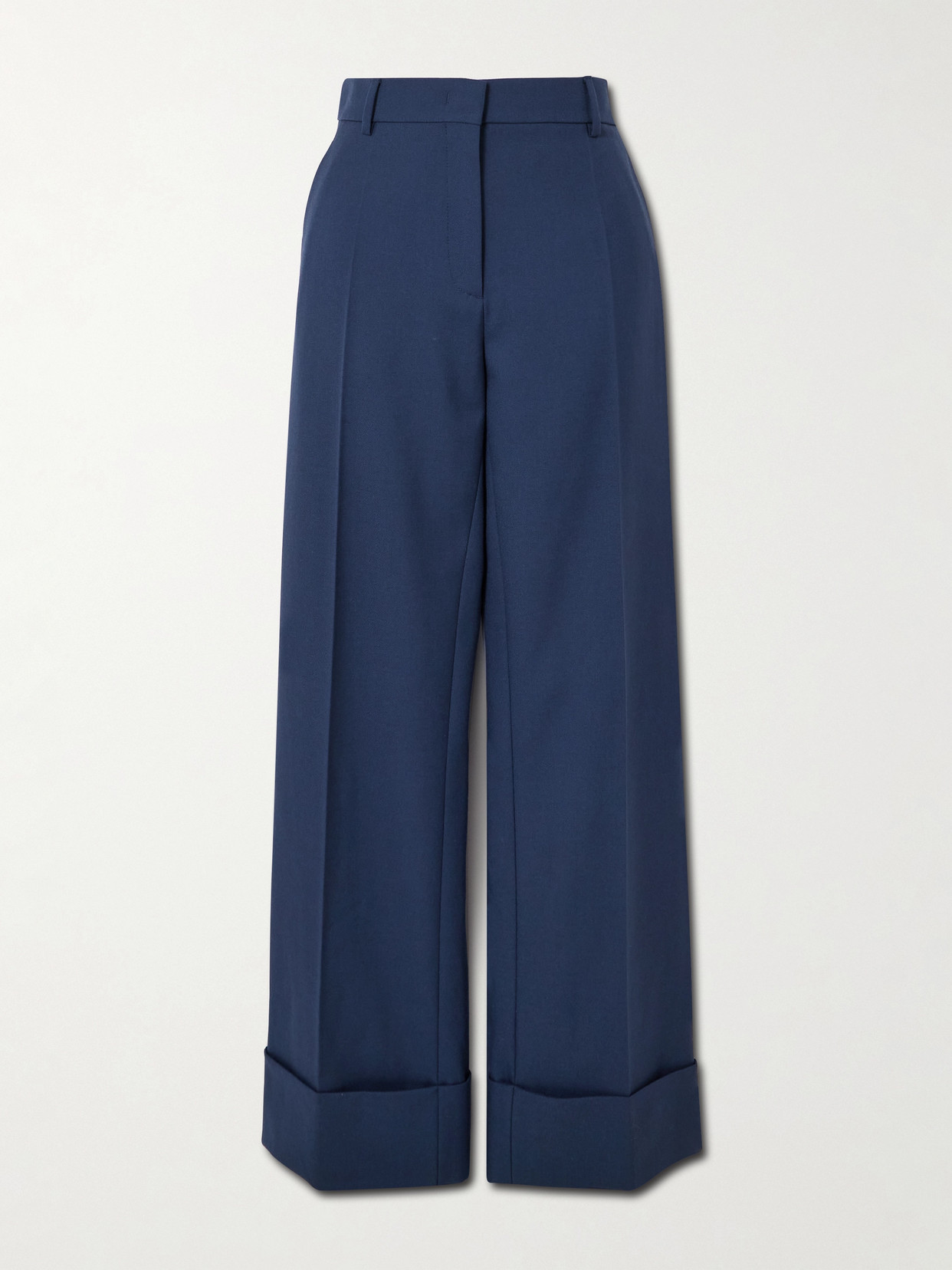 Valentino Weite Hose Aus Crepe Couture In Blue