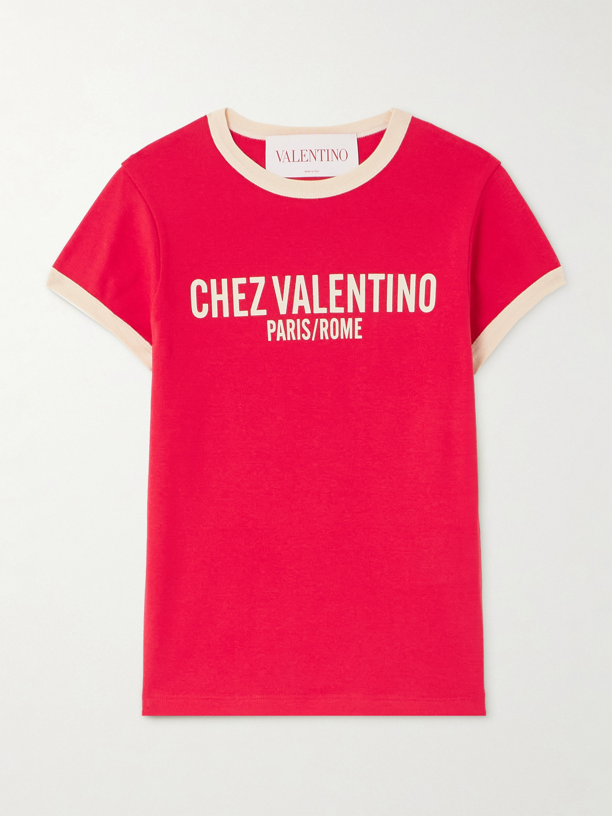 VALENTINO PRINTED COTTON-JERSEY T-SHIRT