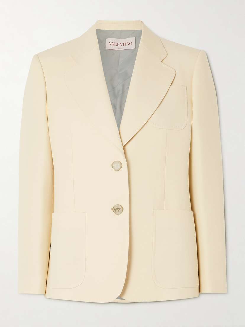 Valentino Garavani Wool And Silk-blend Crepe Blazer