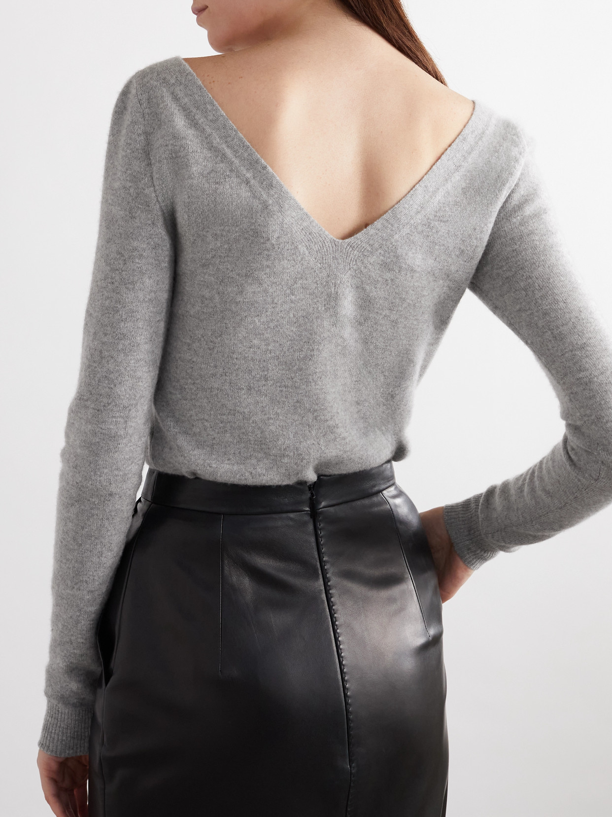 Saint Laurent Cashmere Sweater In Gray