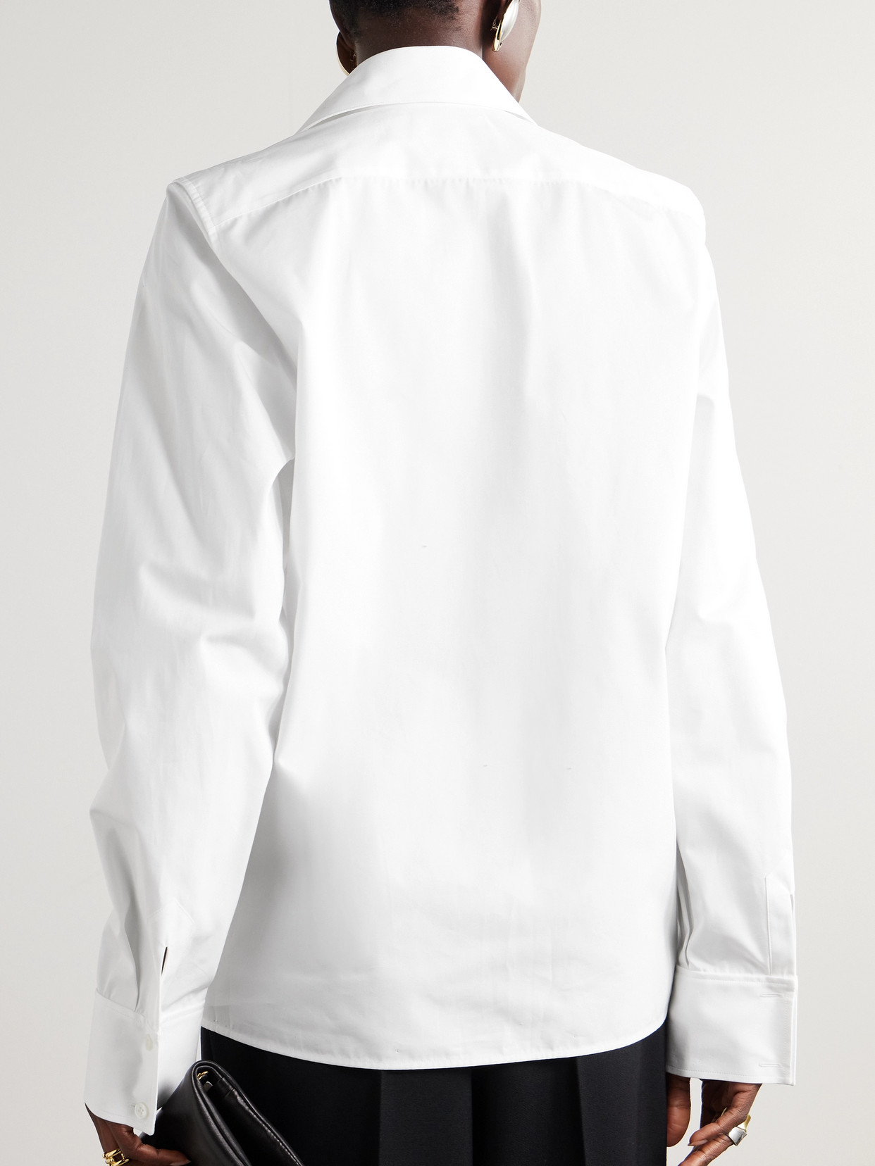 Saint Laurent Cotton-poplin Shirt In White
