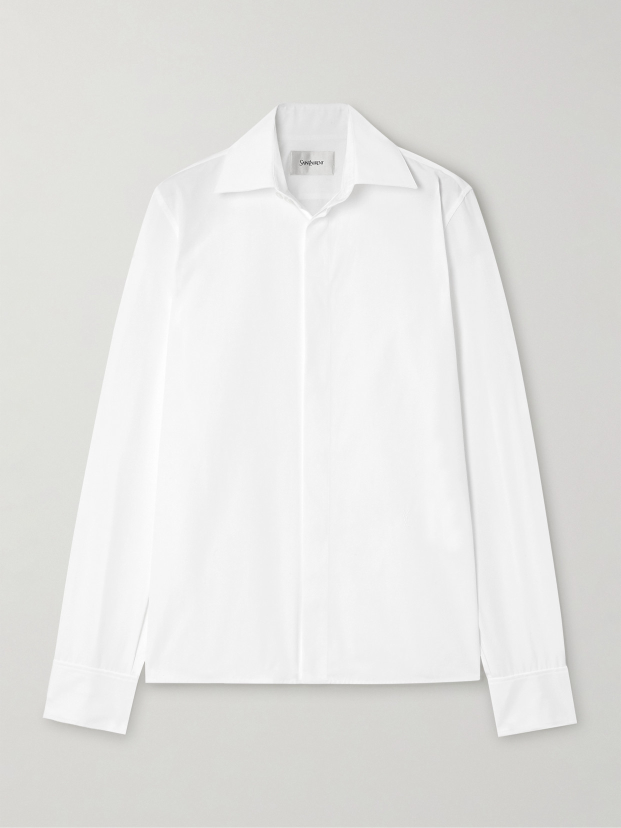 Saint Laurent Cotton-poplin Shirt In White