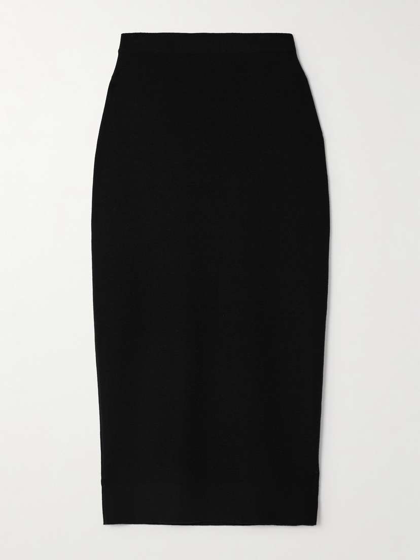 Saint Laurent Wool Midi Skirt