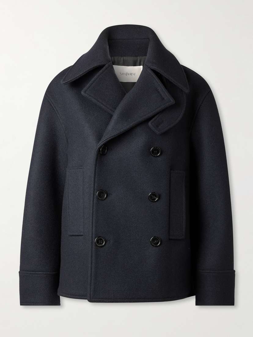 Saint Laurent Oversized Double-breasted Wool-twill Coat