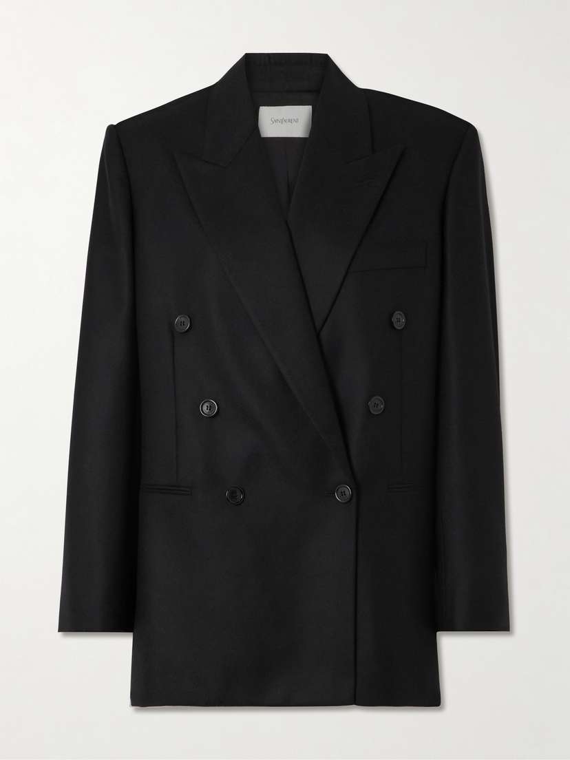 Saint Laurent Double-breasted Cashmere-twill Blazer