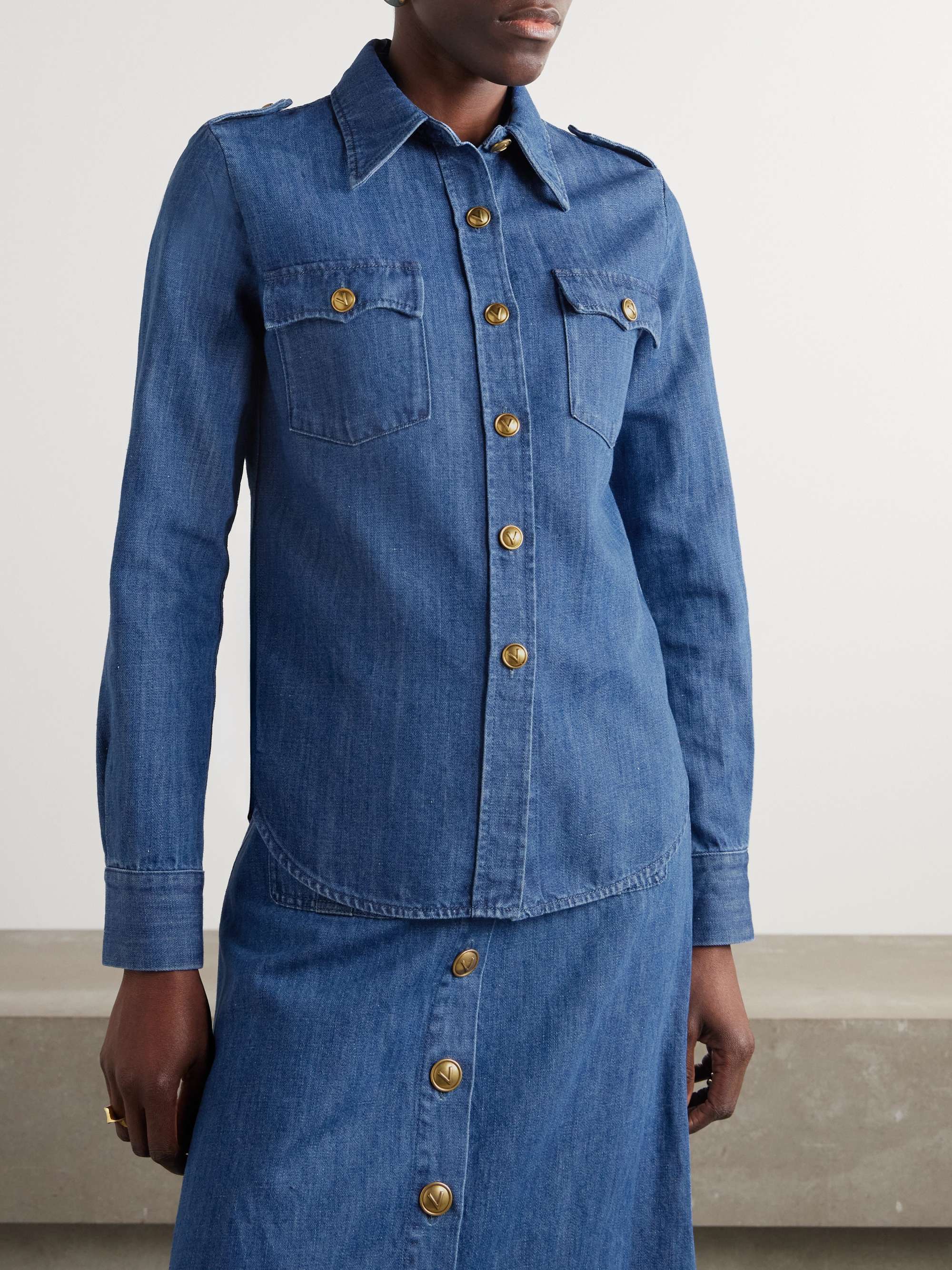 VALENTINO GARAVANI Denim shirt | NET-A-PORTER