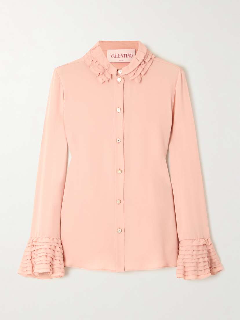 Valentino Garavani Ruffled Silk-georgette Shirt