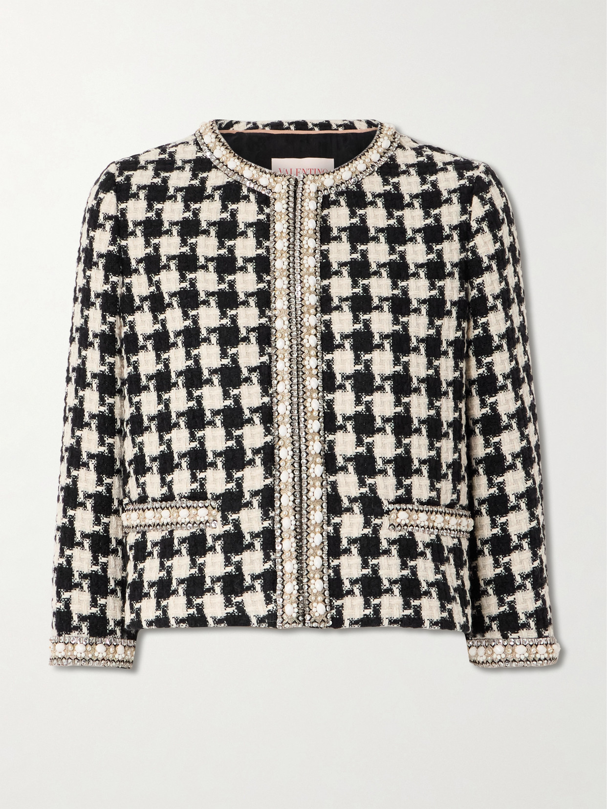Valentino Embroidered Jacket In Black