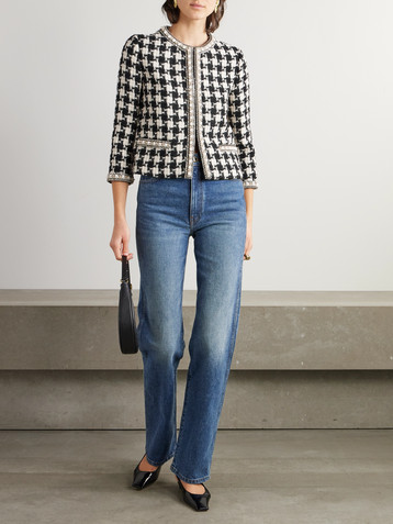 Valentino Garavani Embellished checked tweed jacket