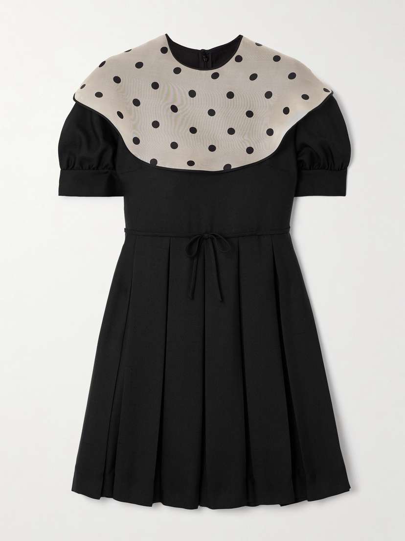 Valentino Garavani Polka-dot Silk-shantung Mini Dress