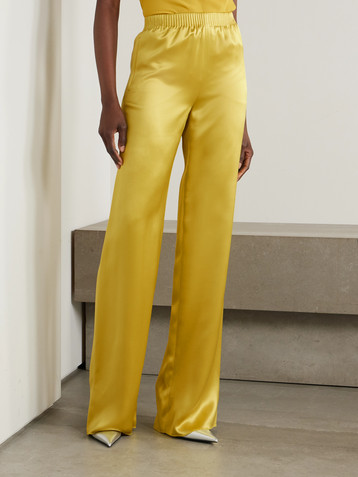 Valentino Garavani Duchesse silk-satin wide-leg pants
