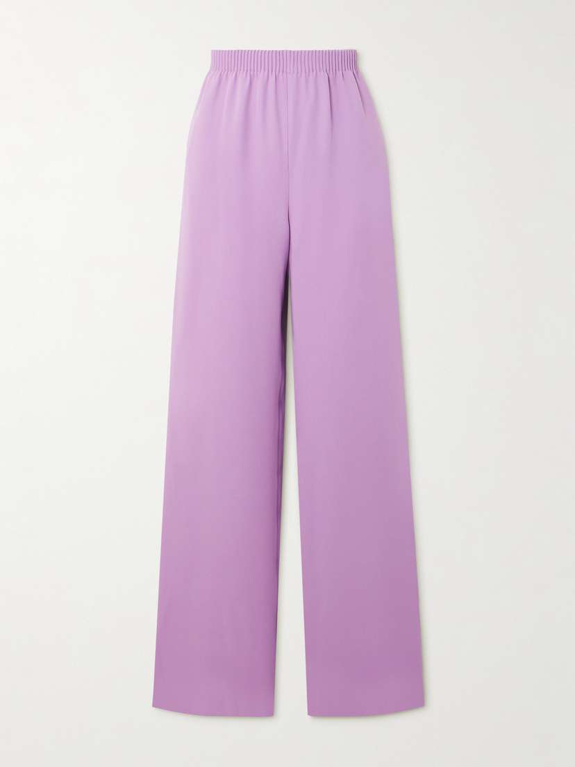 Valentino Garavani — Silk-cady wide-leg pants