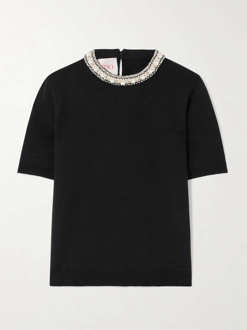 Valentino Garavani — Embellished virgin wool sweater