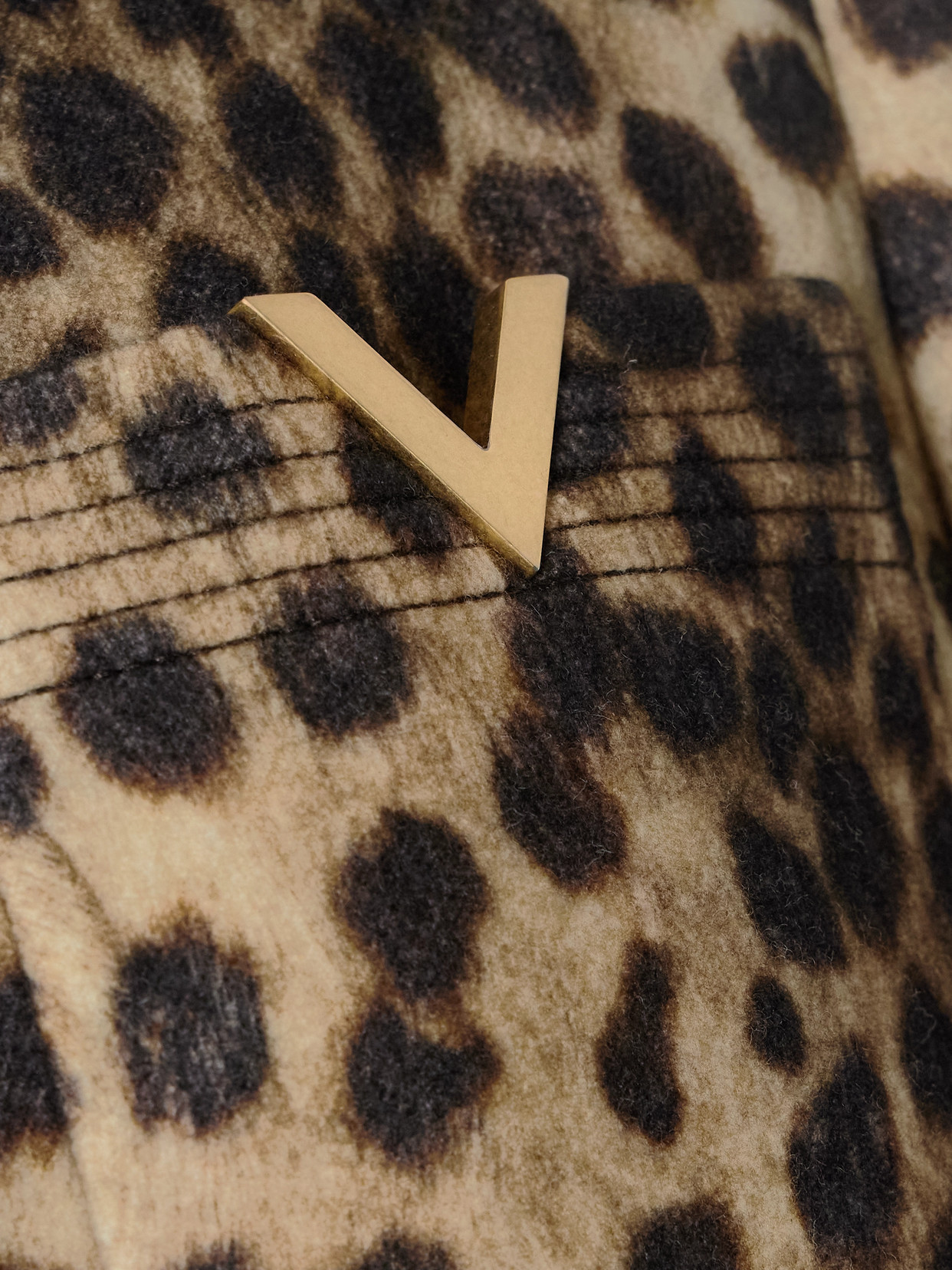 Valentino Belted Faux Fur-trimmed Embellished Cheetah-print Wool Coat In Animal Print