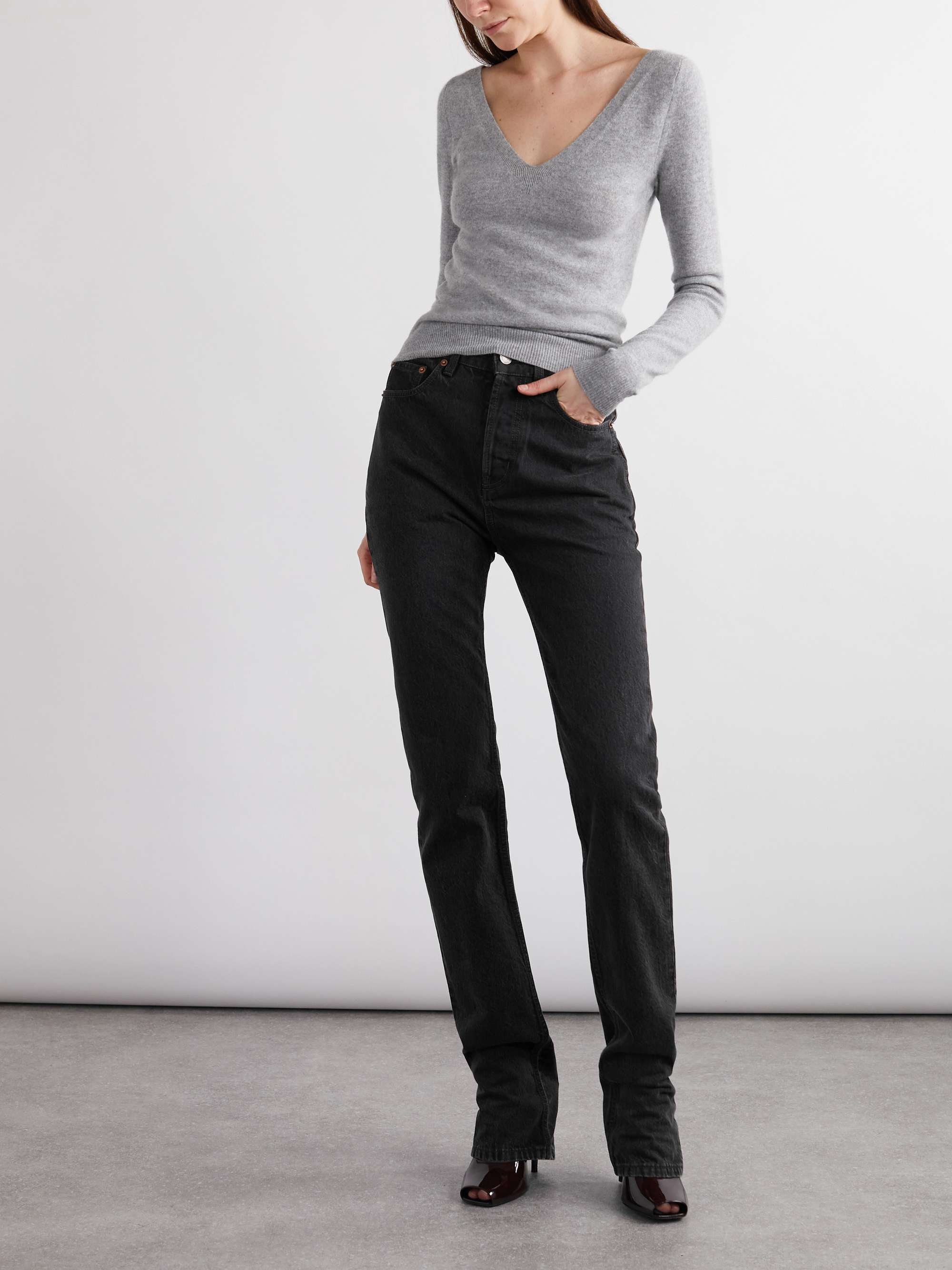 SAINT LAURENT Mid-rise slim-leg jeans | NET-A-PORTER SAINT LAURENT Mid-rise slim-leg jeans | NET-A-PORTER