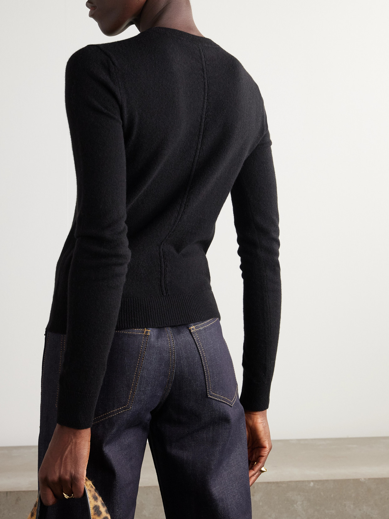 Saint Laurent Cashmere Sweater In Black