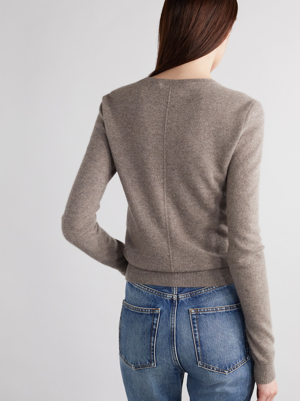 Saint Laurent Cashmere Sweater In Brown