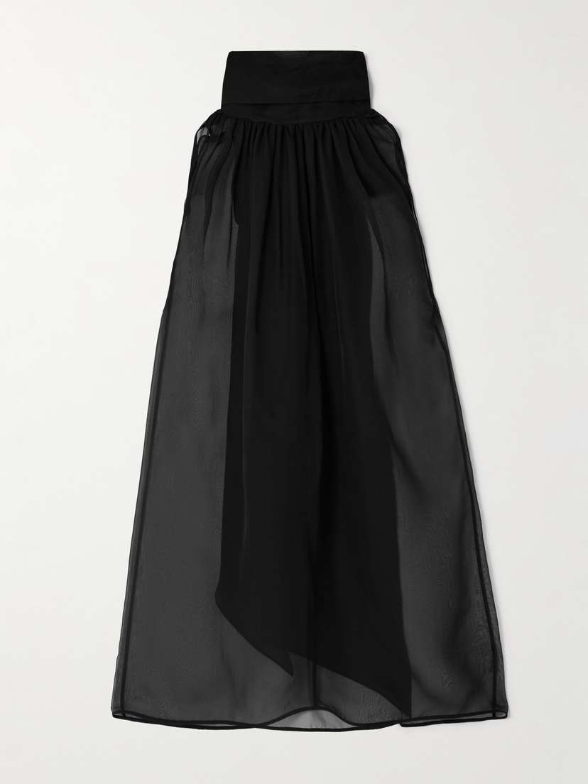 Saint Laurent Tie-neck Silk-chiffon Blouse