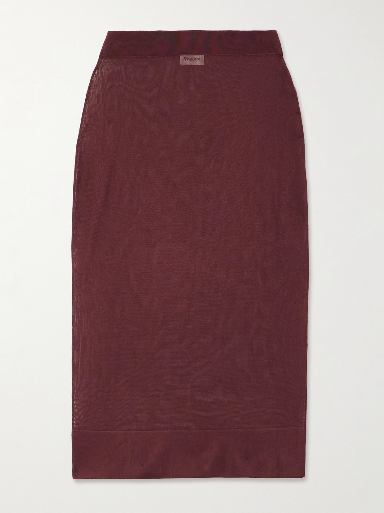 Saint Laurent Jersey Midi Skirt In Purple