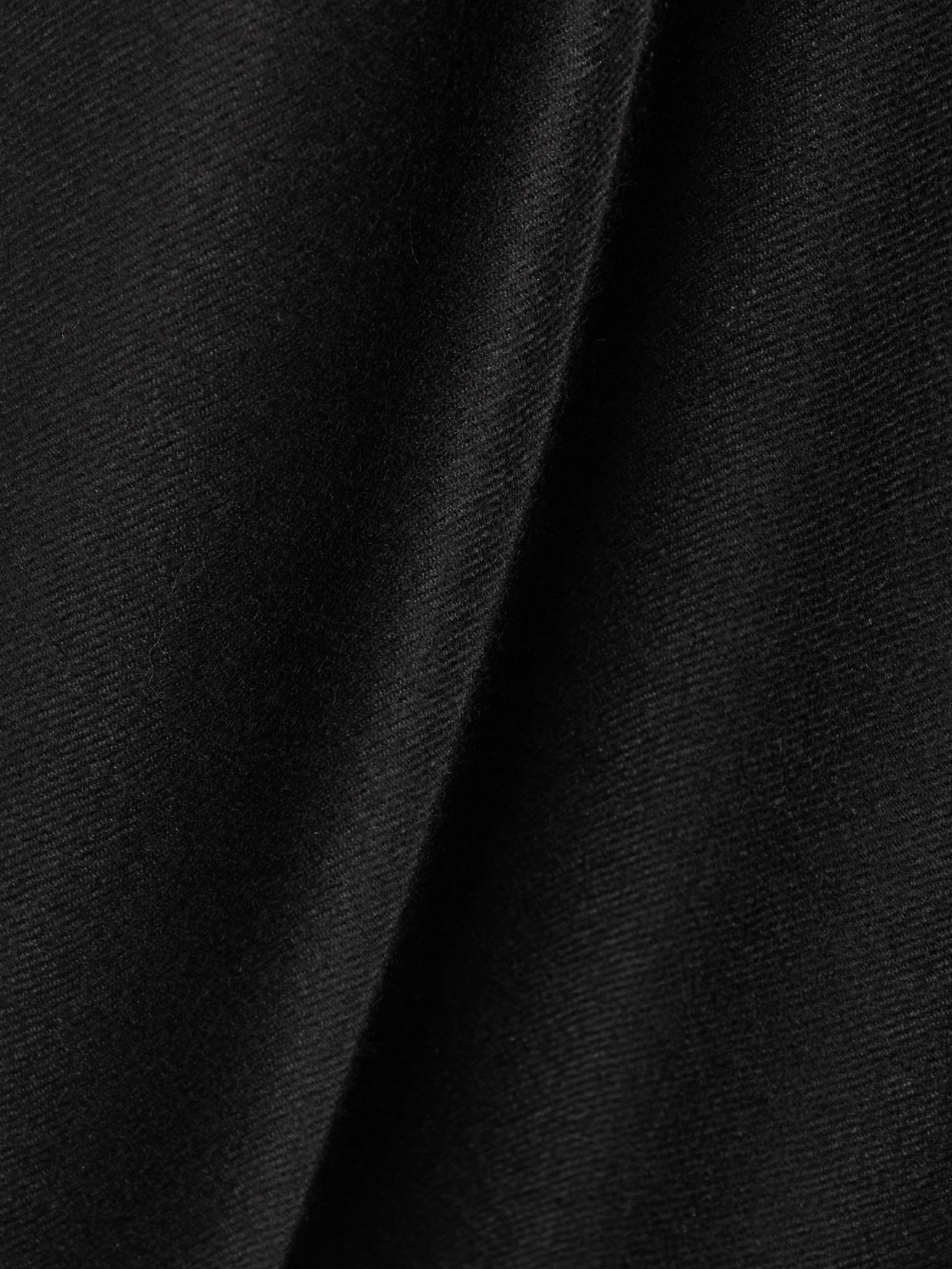 Saint Laurent Pleated Cashmere-twill Wide-leg Pants In Black