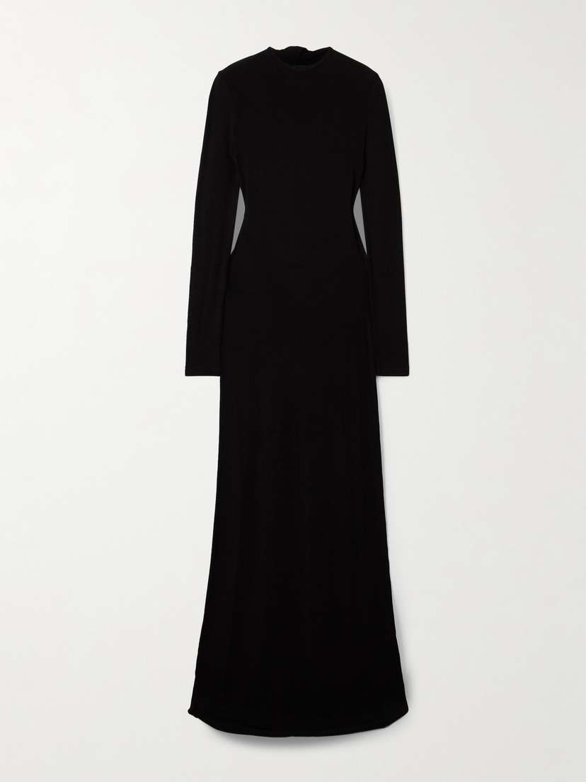 Saint Laurent Twisted Stretch-jersey Maxi Dress