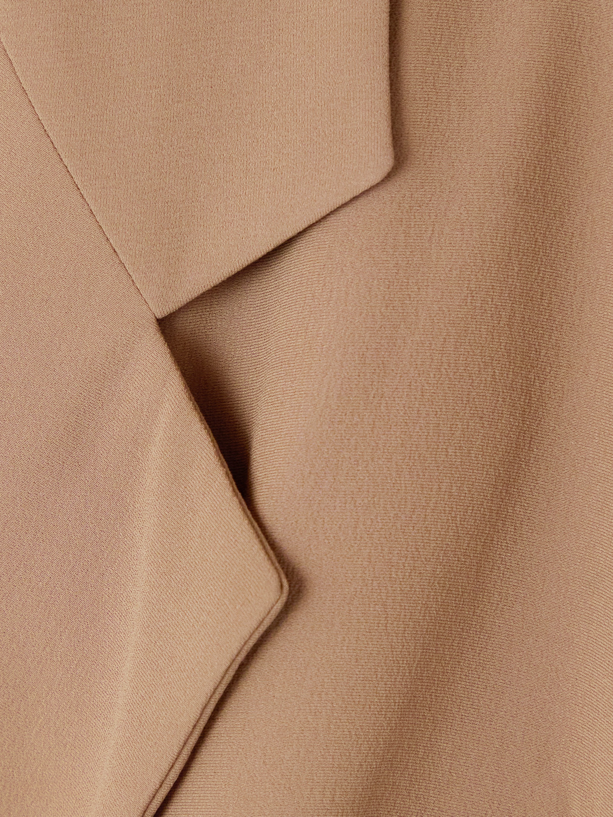 Saint Laurent Double-breasted Silk Wrap Blazer In Brown