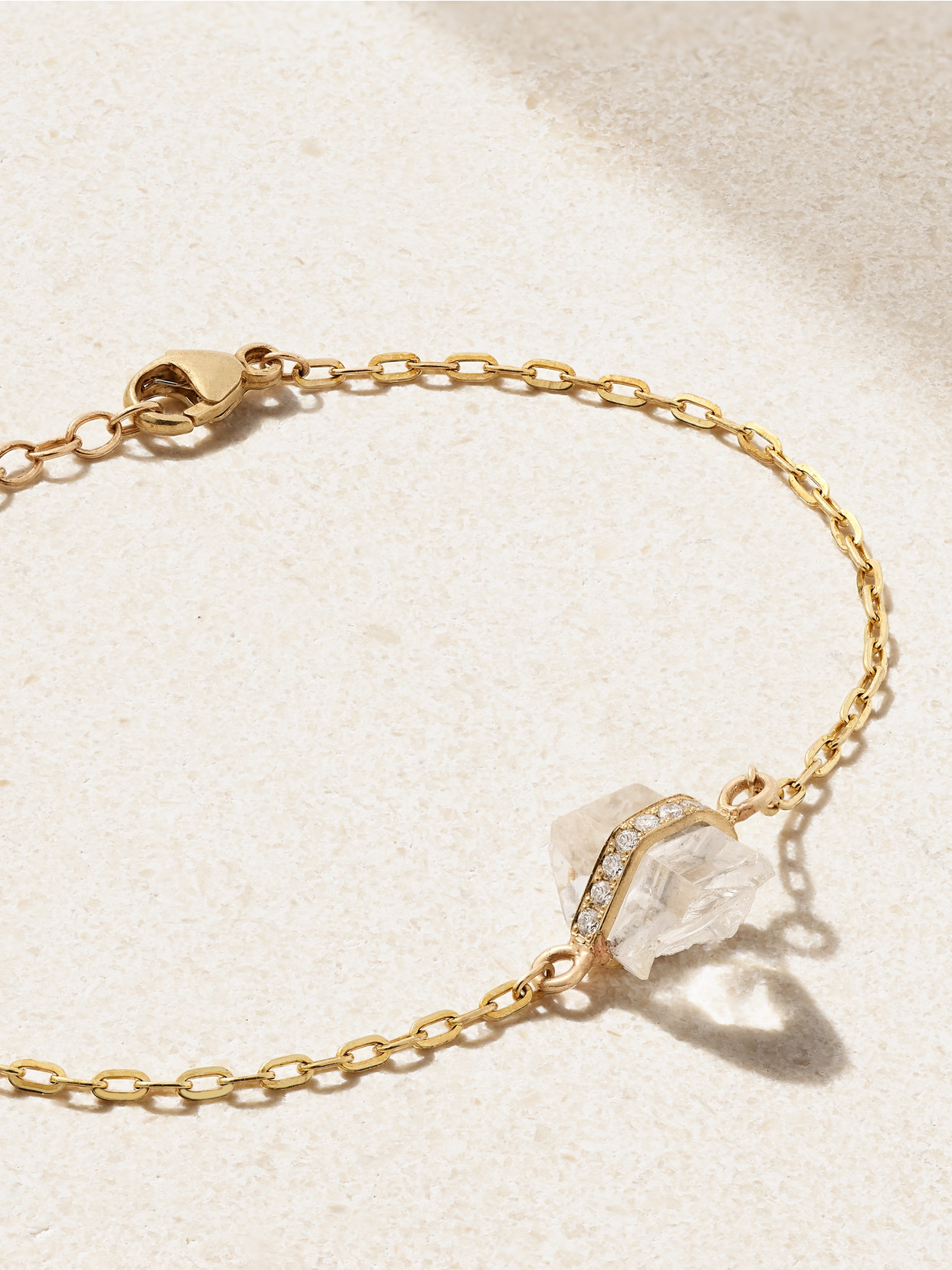Jia Jia 14-karat Gold, Quartz And Diamond Bracelet In Gold