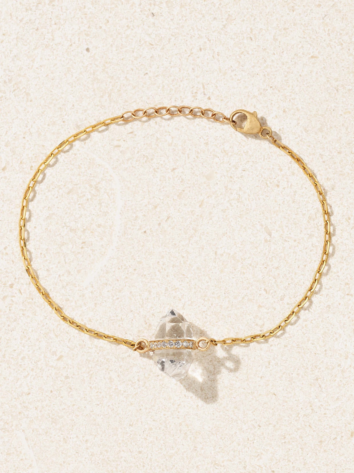 Jia Jia 14-karat Gold, Quartz And Diamond Bracelet