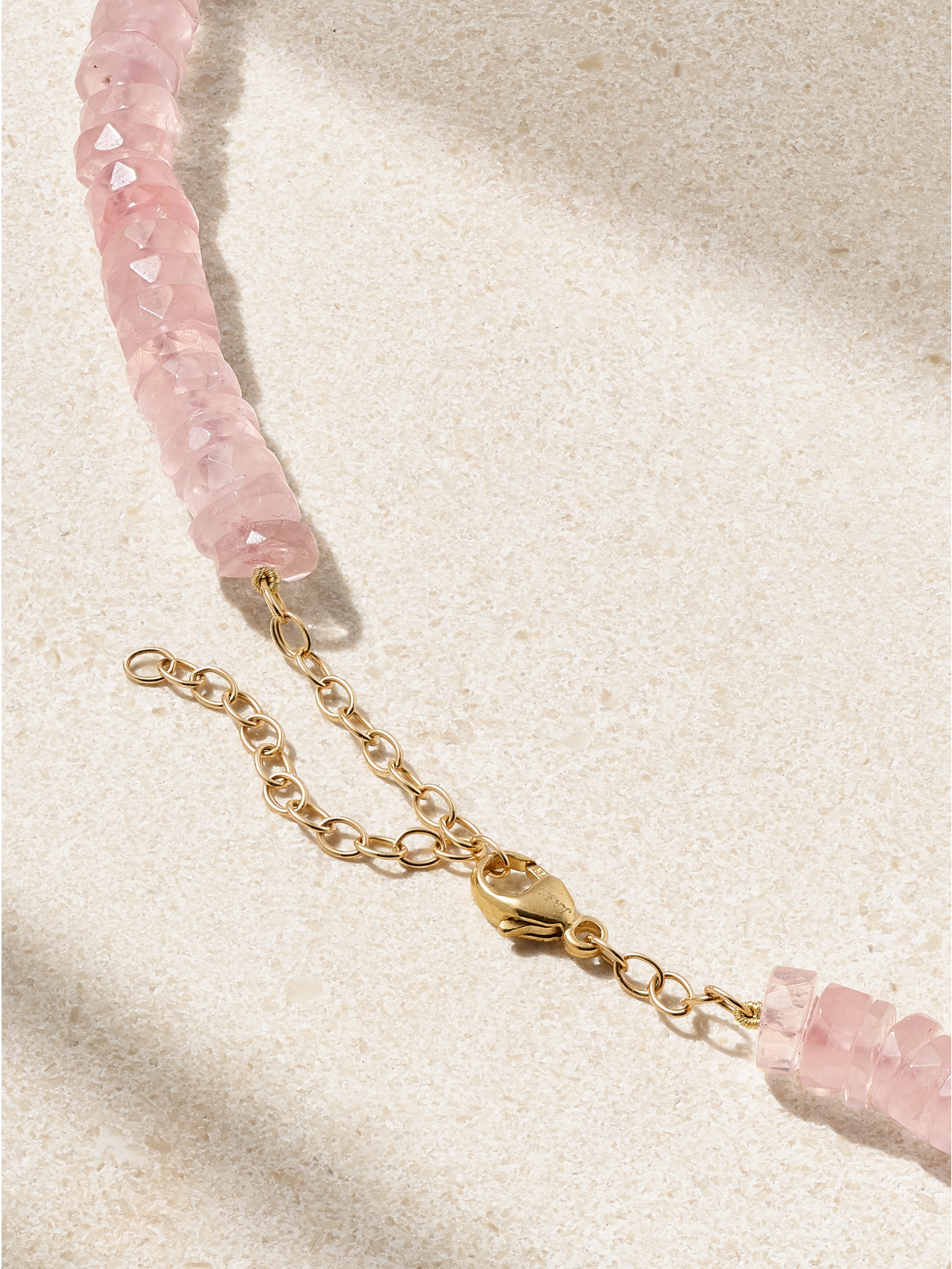 Jia Jia Gold, Quartz And Diamond Necklace In Pink