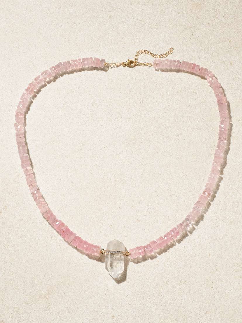 JIA JIA Gold, Quartz And Diamond Necklace