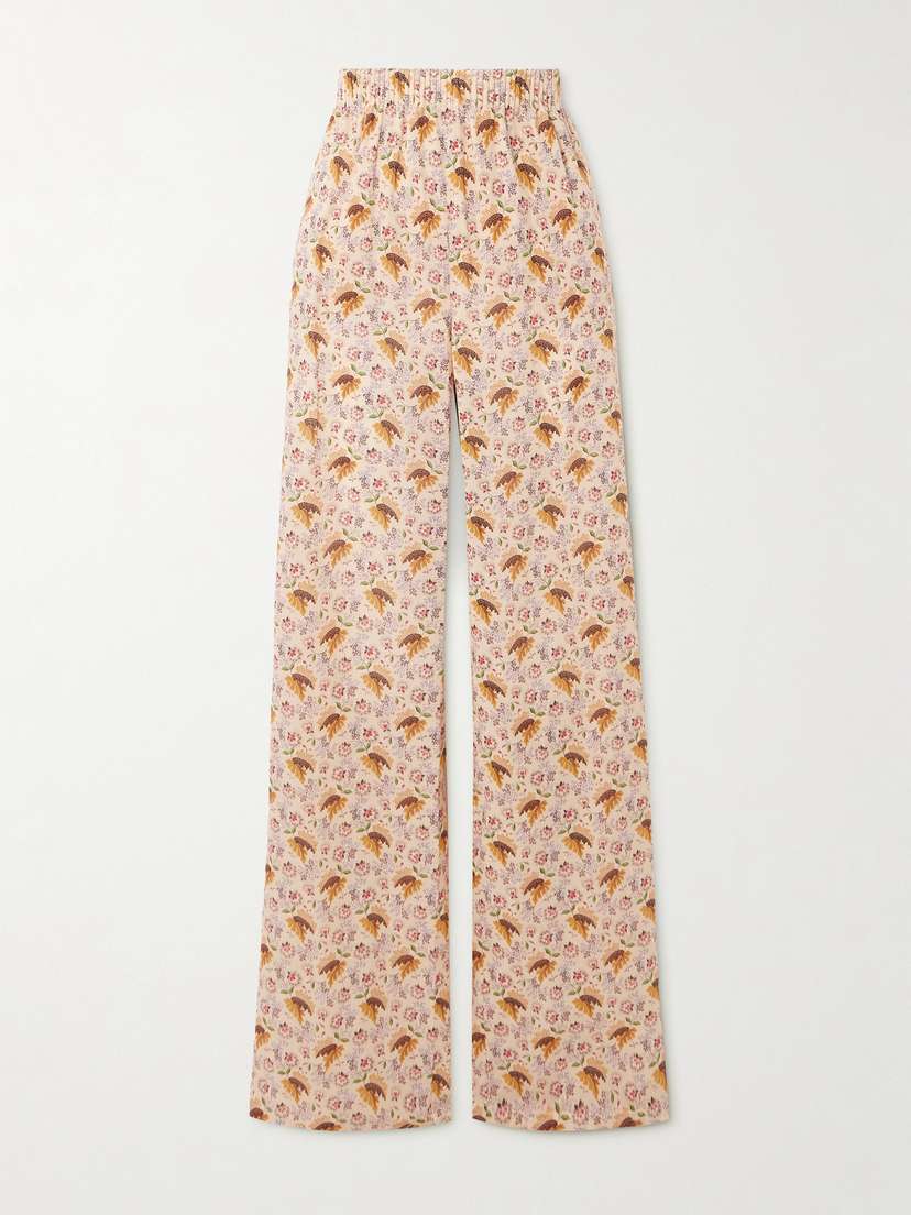 Valentino Garavani Floral-print Cotton-muslin Pants