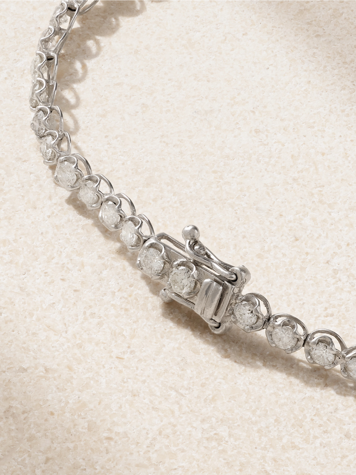 Shop Jia Jia White Gold, Quartz And Diamond Bracelet In Silver