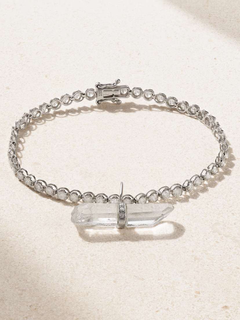 JIA JIA White Gold, Quartz And Diamond Bracelet