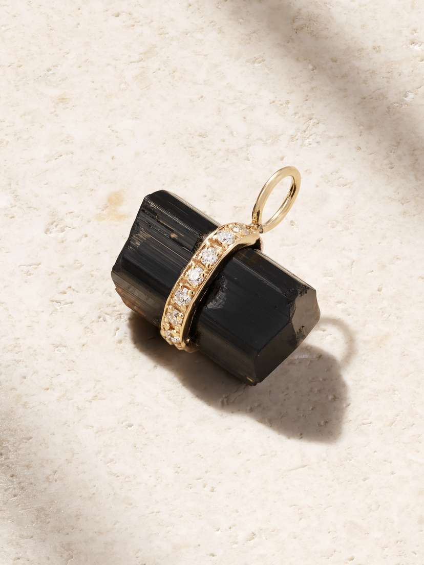 JIA JIA 14-karat Gold, Tourmaline And Diamond Pendant