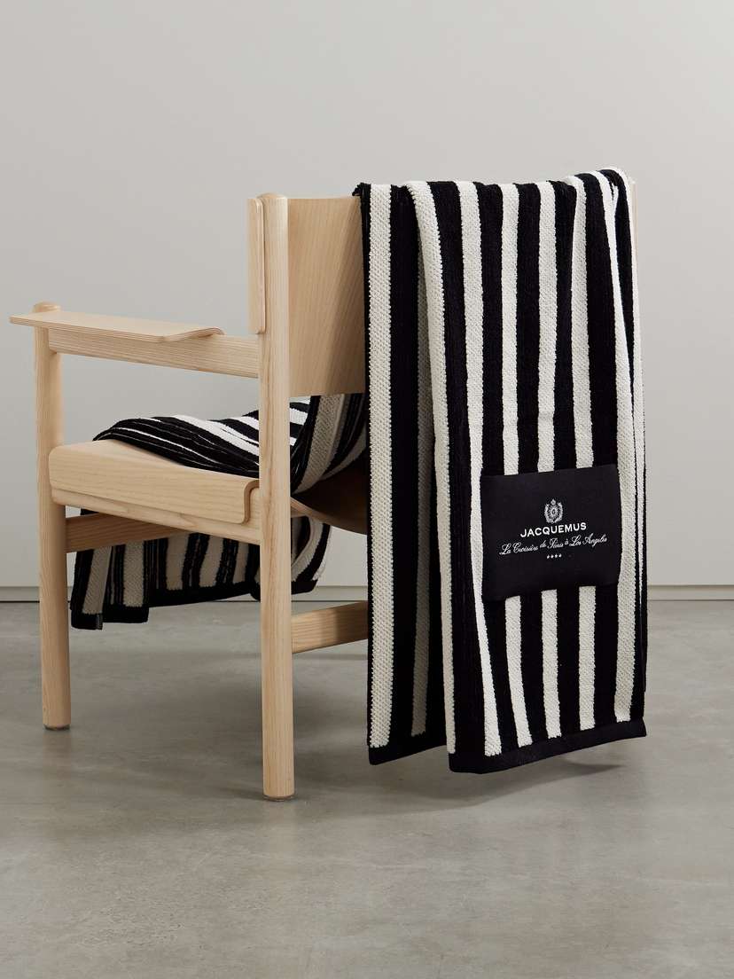 Jacquemus Rayures Striped Cotton And Linen-blend Terry Towel